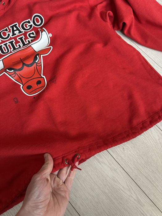 Худі кофта з капюшоном червона оверсайз Chicago Bulls Champion XXL