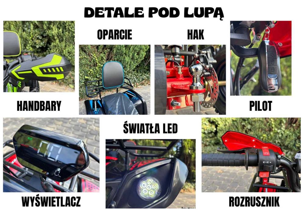 MINI QUAD 50cc DLA DZIECI Pelikan Torino | Regulacja prędkości Oparcie