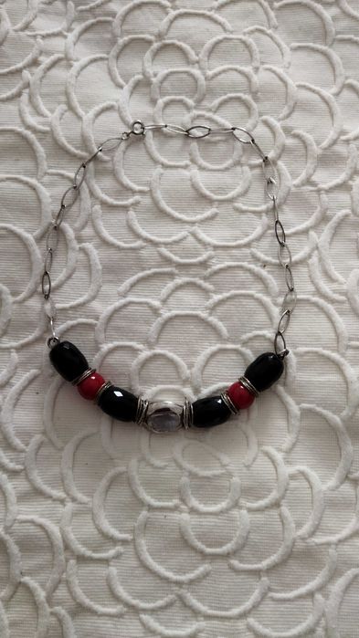 Colar em prata e pedras naturais