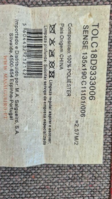 Tapete cor de vinho como novo 135x190