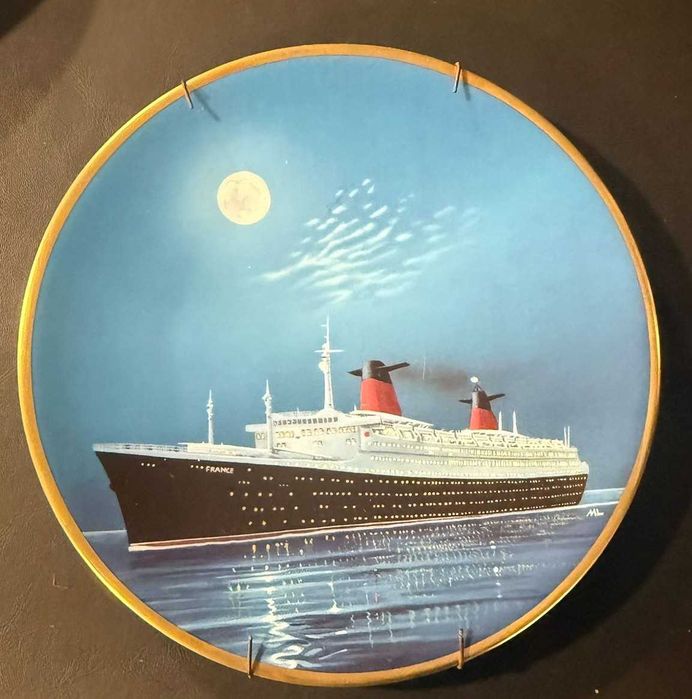 Coleção 8 pratos porcelana "A Idade de Ouro dos Transatlânticos"