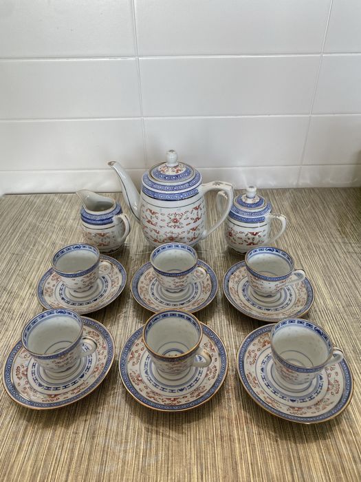 Serviço de café bago de arroz
