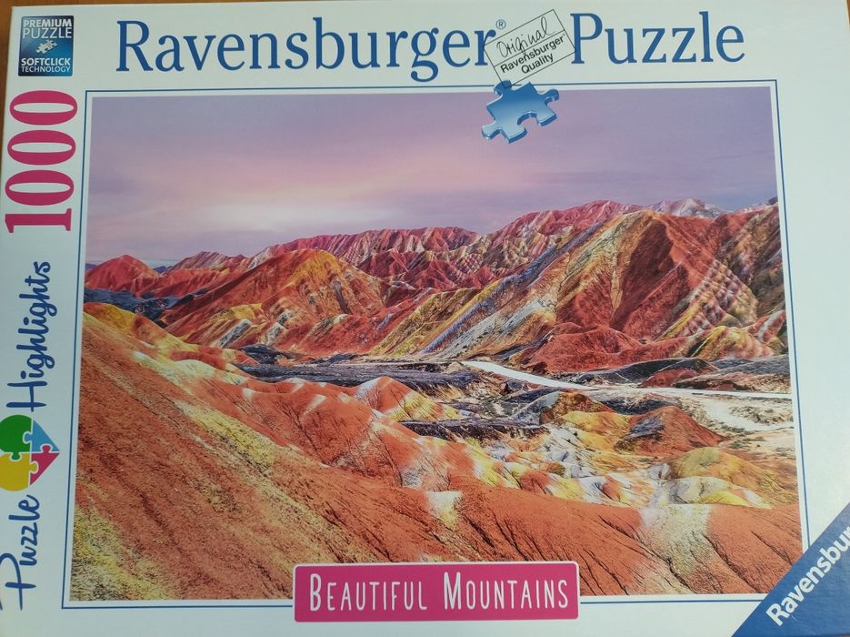 Puzzle Ravensburger Beautiful Mountains góry tęczowe 1000 elementów