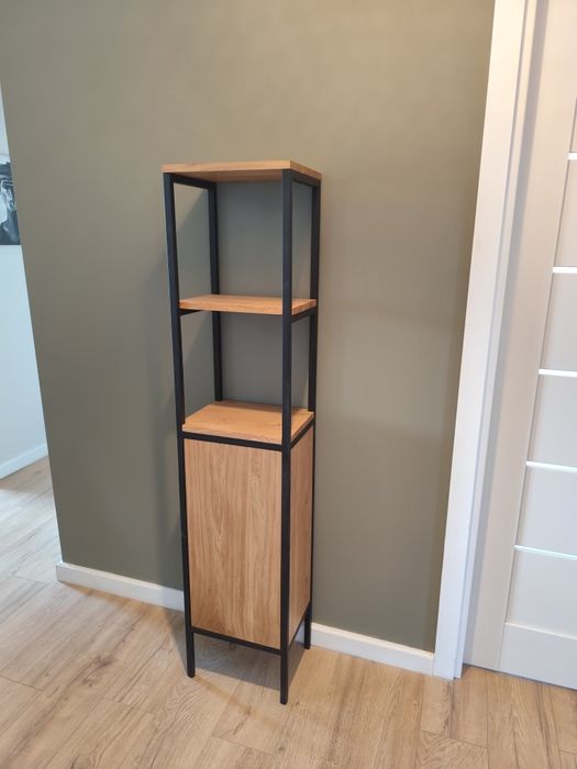 Regał loft, dębowy, słupek loft,  lite drewno industrial