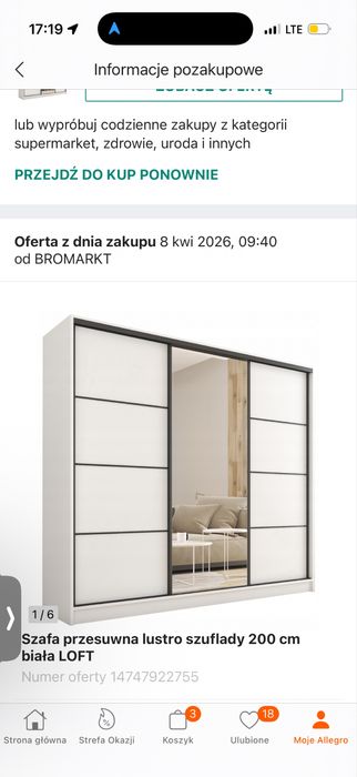 Nowa szafa jeszcze w kartonie