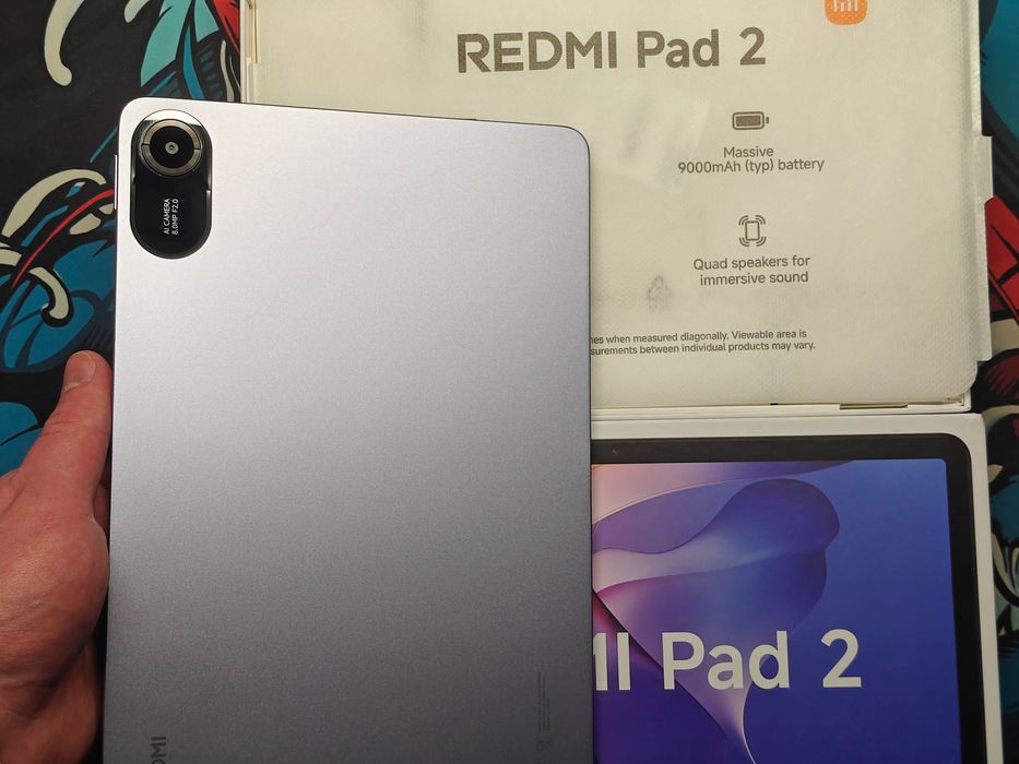 Xiaomi Redmi Pad 2 128 Gb + наклеєне скло, чохол-книжка, зарядний пристрій, кабель, коробка