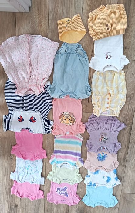 Zestaw letnich ciuchów body Rampersy 62