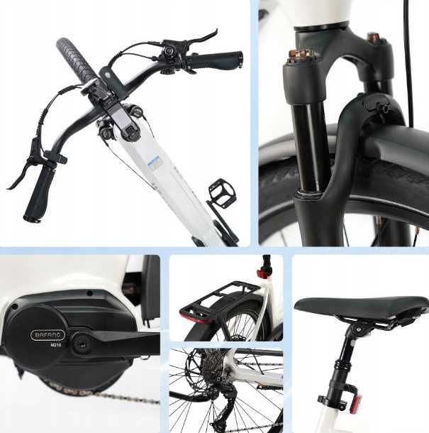 NOWY Rower elektryczny TTGO Z5 brązowy/ biały