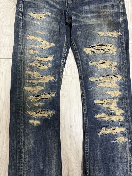 jackrose tornado mart archive swag flared bootcut distressed jeans