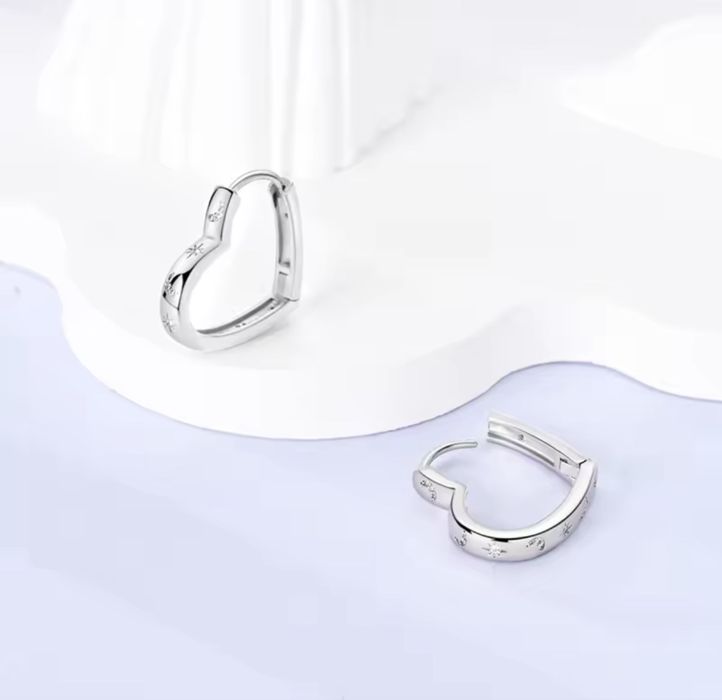 Kolczyki Serca Silver