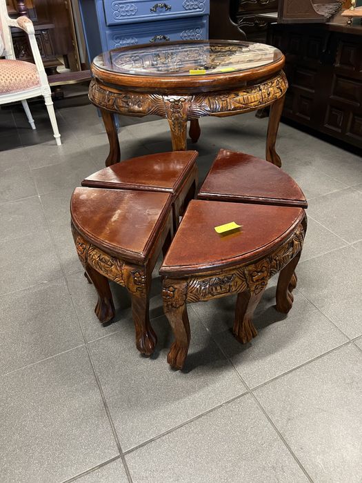 Stolik Orientalny okrągły z taboretami/Raty