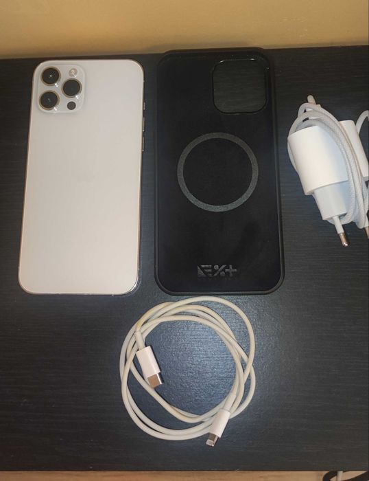 Srebrny iPhone 12 pro max 512GB SUPER STAN