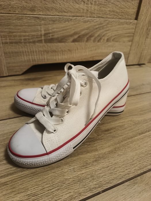 Nowe damskie białe buty tenisówki trampki wiązane buty 39