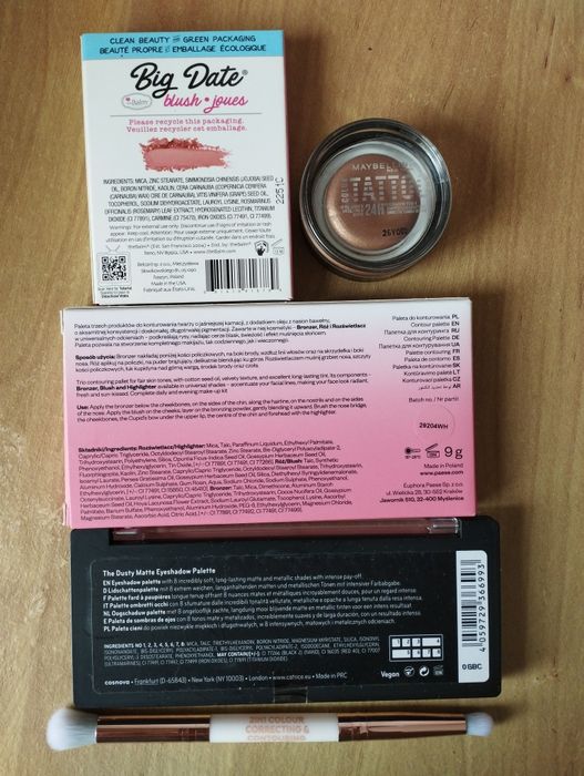 Косметичний набір палетка тіні рум'яна