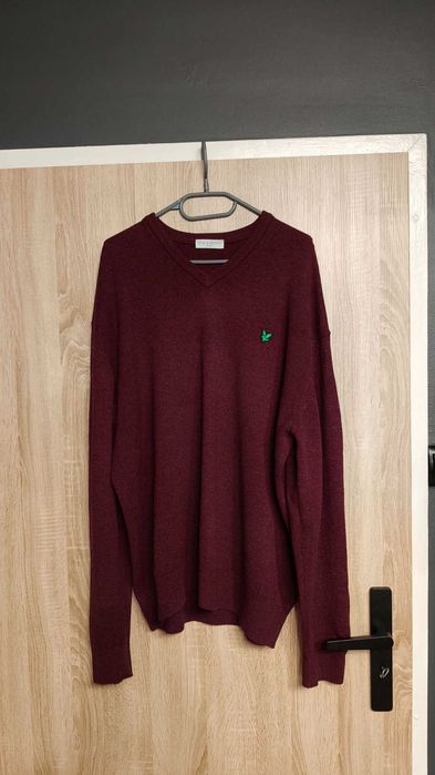 Sweter Lyle and Scott Lyle & Scott bordowy burgundowy