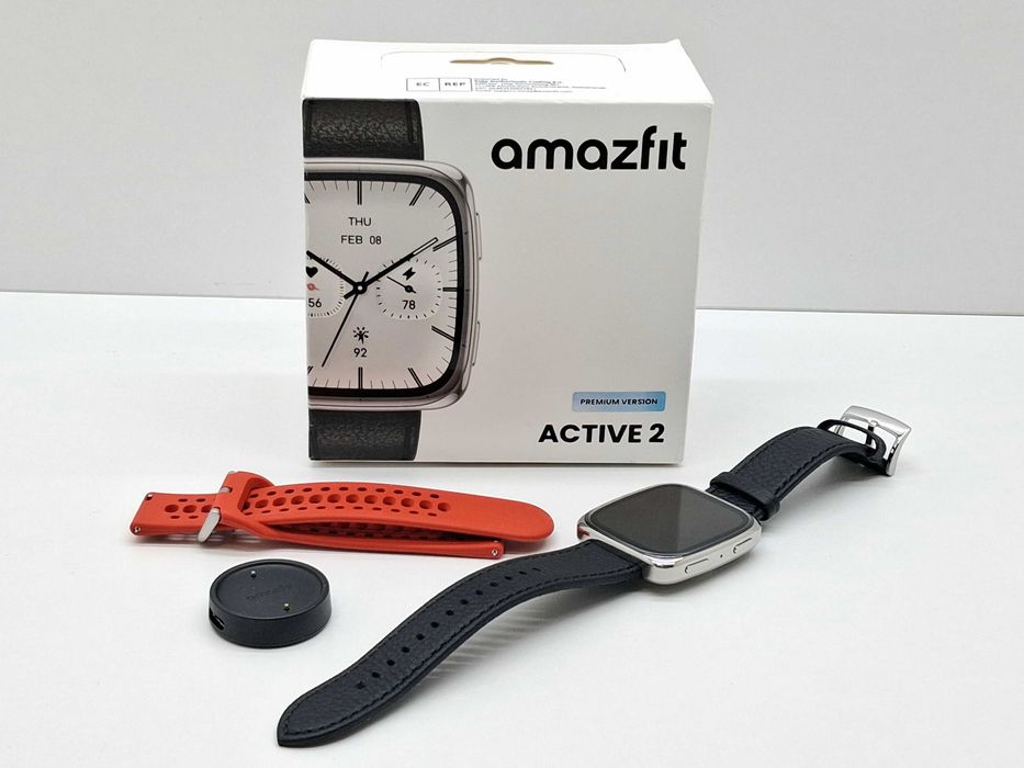 Smartwatch Amazfit Active 2 Square czarny - dwa paski