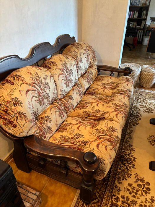 Sofá vintage 3 lugar com poltrona
