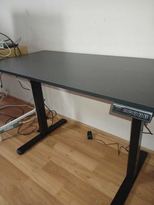 NOWE BIURKO ELEKTRYCZNE Gamingowe Czarne 120x60 Regulowana Wysokość