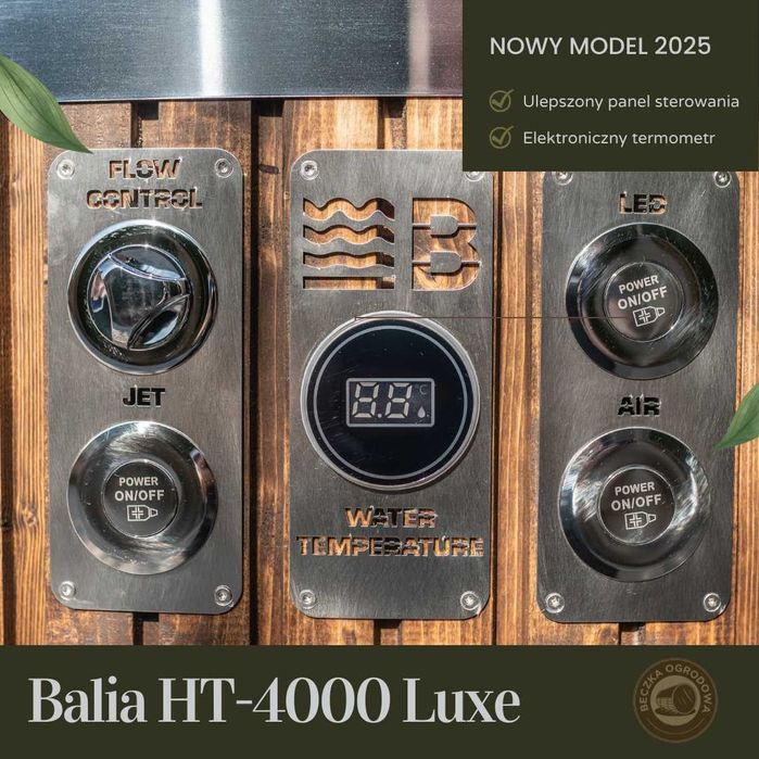NOWOŚĆ 2025 Balia ogrodowa | Jacuzzi | LED | Piec | 200 cm | Bania hit