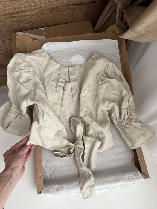 Топ лляний na-kd zara xs 32