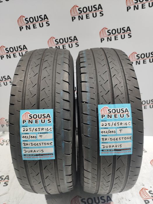 2 pneus semi novos 225-65R16C Bridgestone - Oferta dos Portes