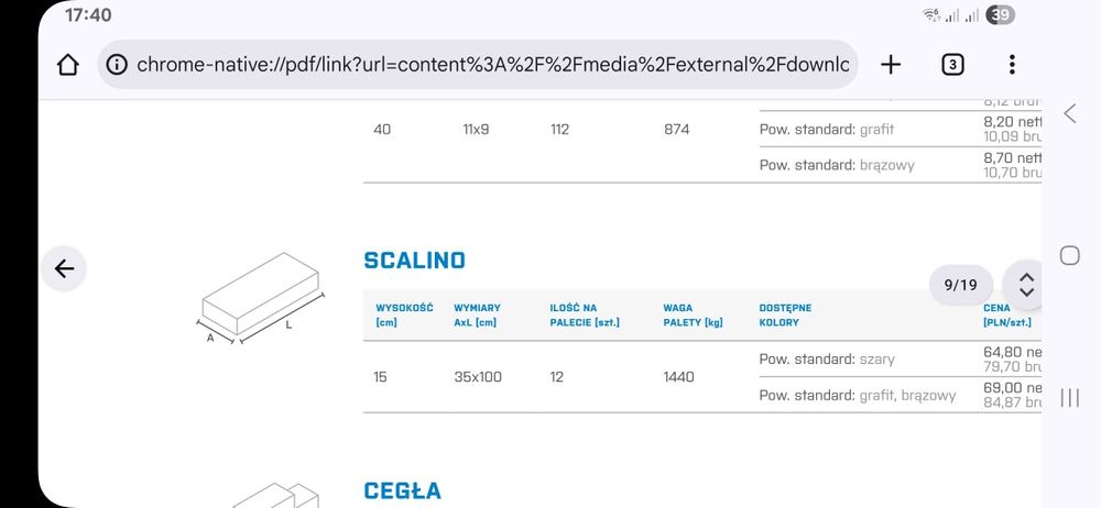 Stopnie betonowe Betard SCALINO