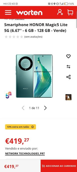 Honor Magic 5 lite 5G 256GB