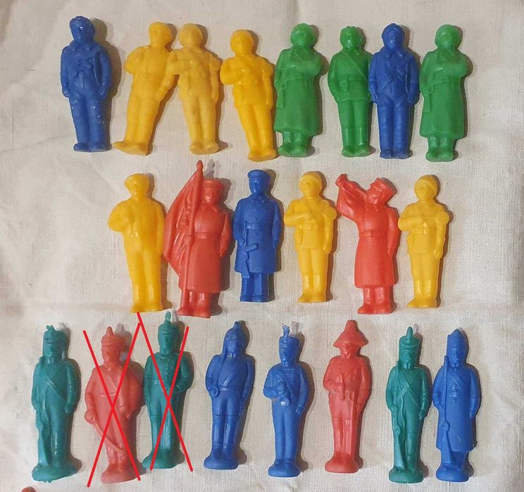 Резиновые  солдатики 6.5 см. Дутыши  17, 14, 9 см