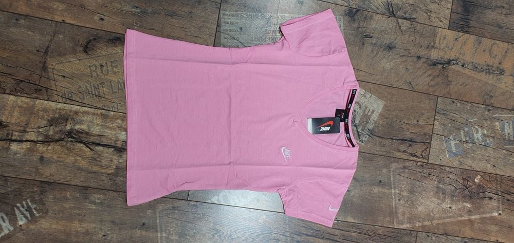 Rózowa koszulka damska bluzka bawełna premium łyżwa nike S