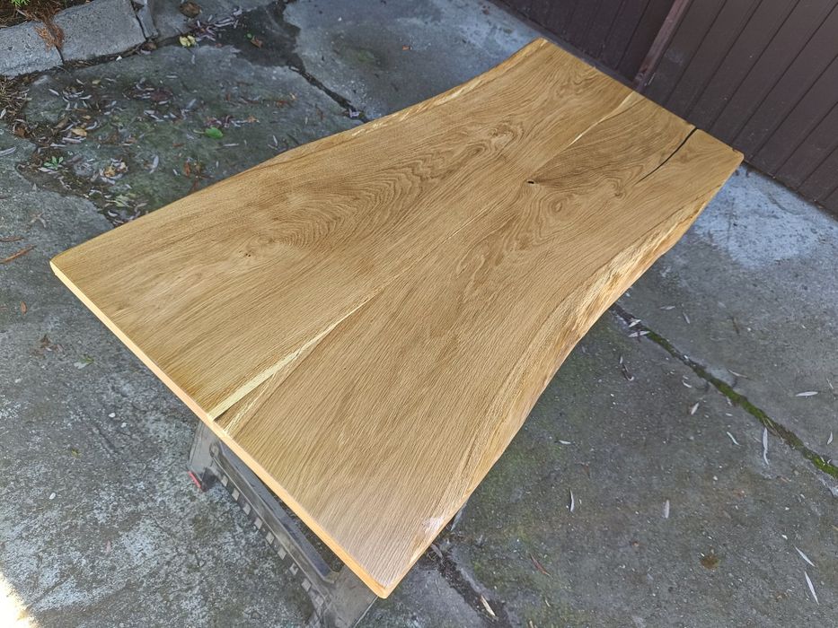 Blat dębowy 137x62-66 Live Edge na stół biurko ławę 20