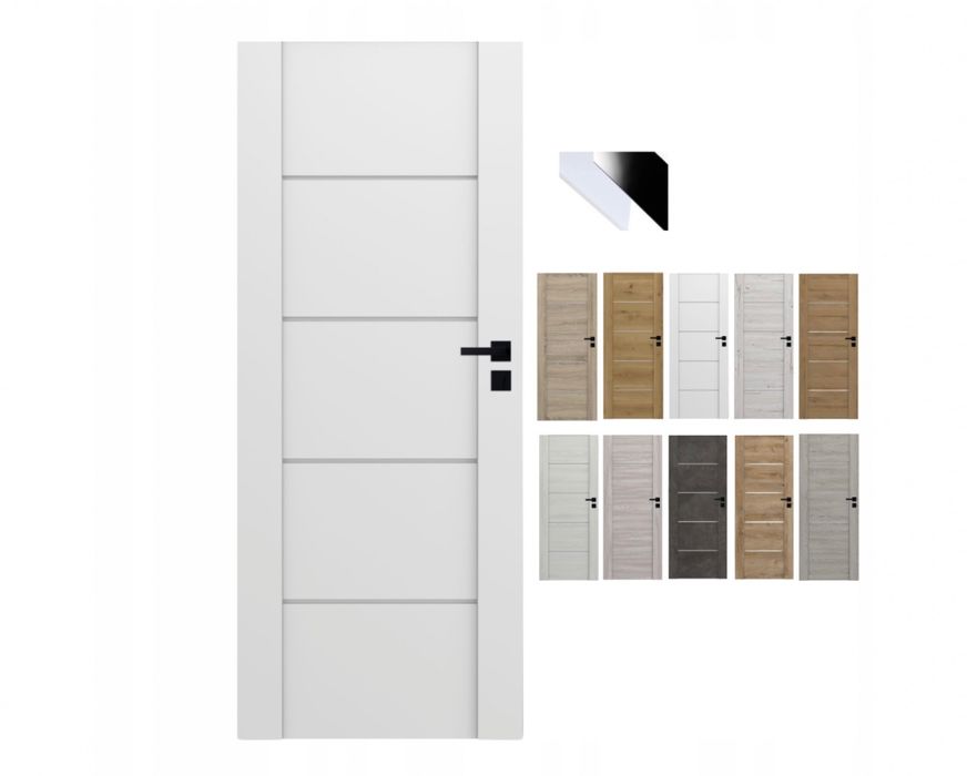 Drzwi wewnętrzne Pegasus Windoor z szybkami białe Przylgowe/Bezprzylgo