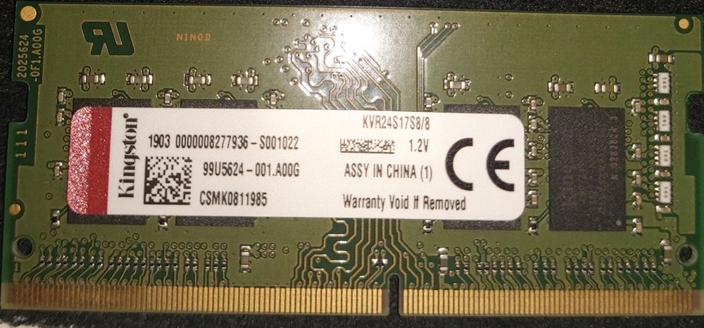 Pamięć RAM Kingston DDR4 8GB 2400MHz SO-DIMM – stan idealny