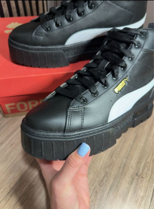 Високі кросівки жіночі Puma Mayze Mid Black, 38р