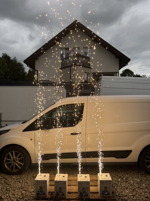 Wyrzutnie iskier spark 600w białe iskry na wesele okazja najtaniej