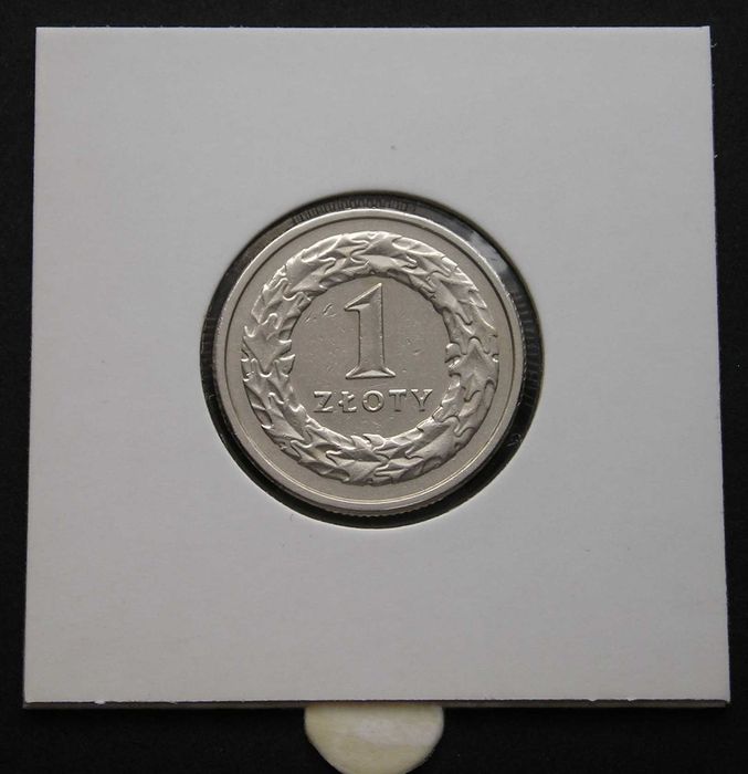 Polska 1 złoty 1991 - w holderze .
