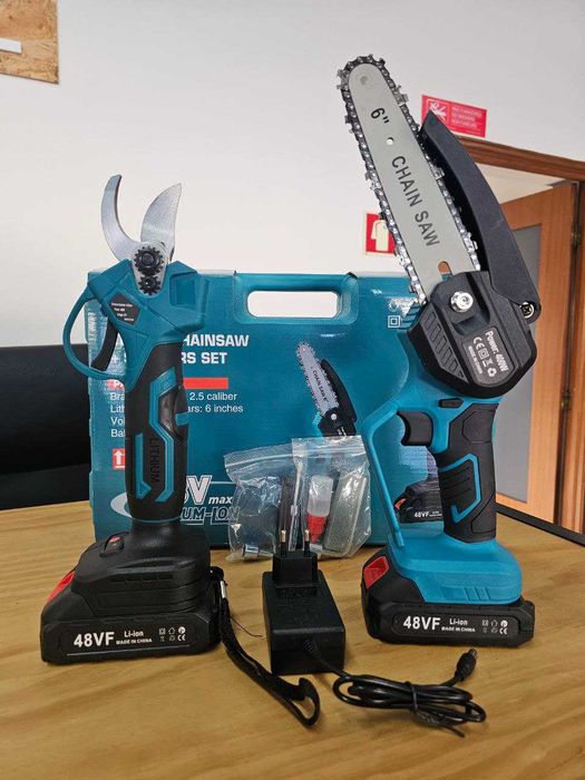 Conjunto mini serra e tesoura de poda