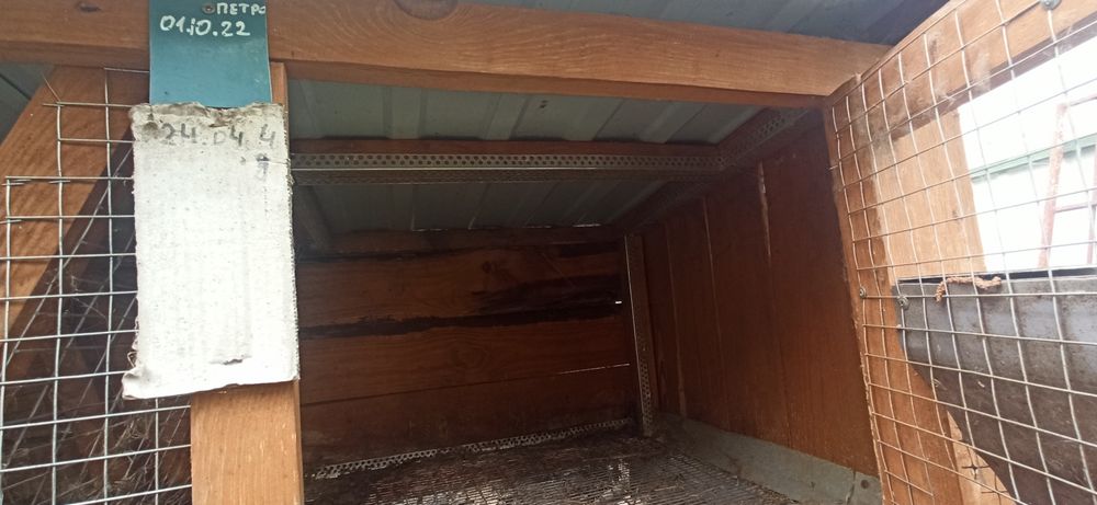 Автономна клітка для кролів на 5 відділень з поїлками та кормушками