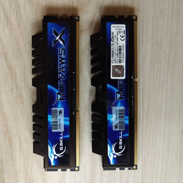 2 kości pamięci G.Skill Ripjaws X (2×4 GB DDR3 1333 MHz):