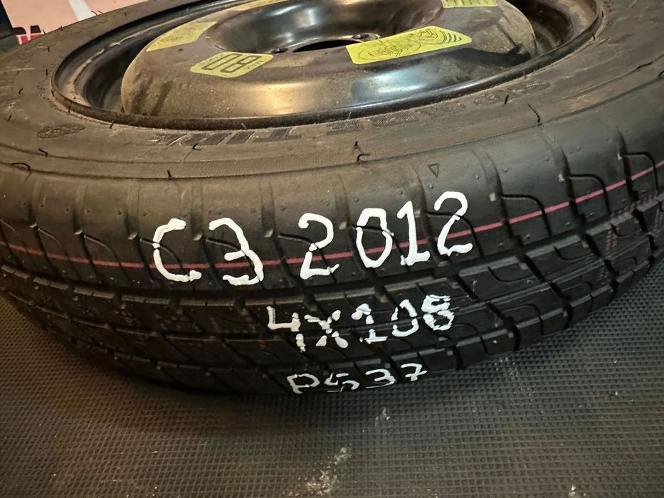 PS37RODA/PNEUSUPLENTECITROENC3de2012,125,80,R15FURAÇÃO4X108