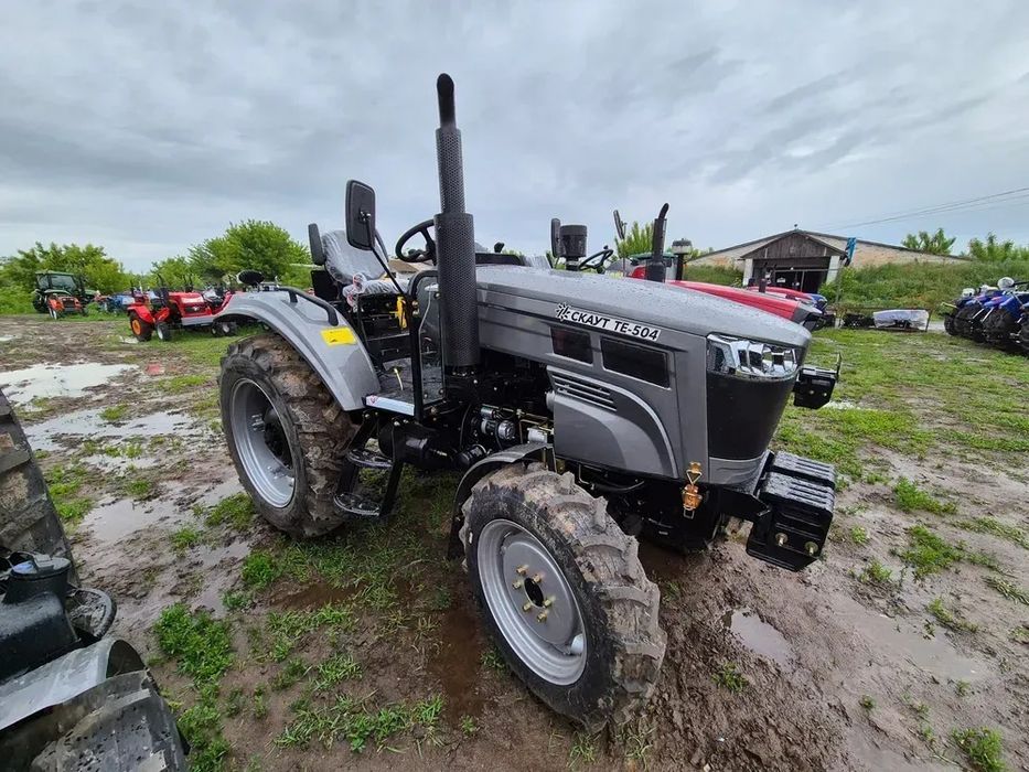 Трактор гарден Скаут ТЕ504 с ровным полом 2023 года доставка в подарок