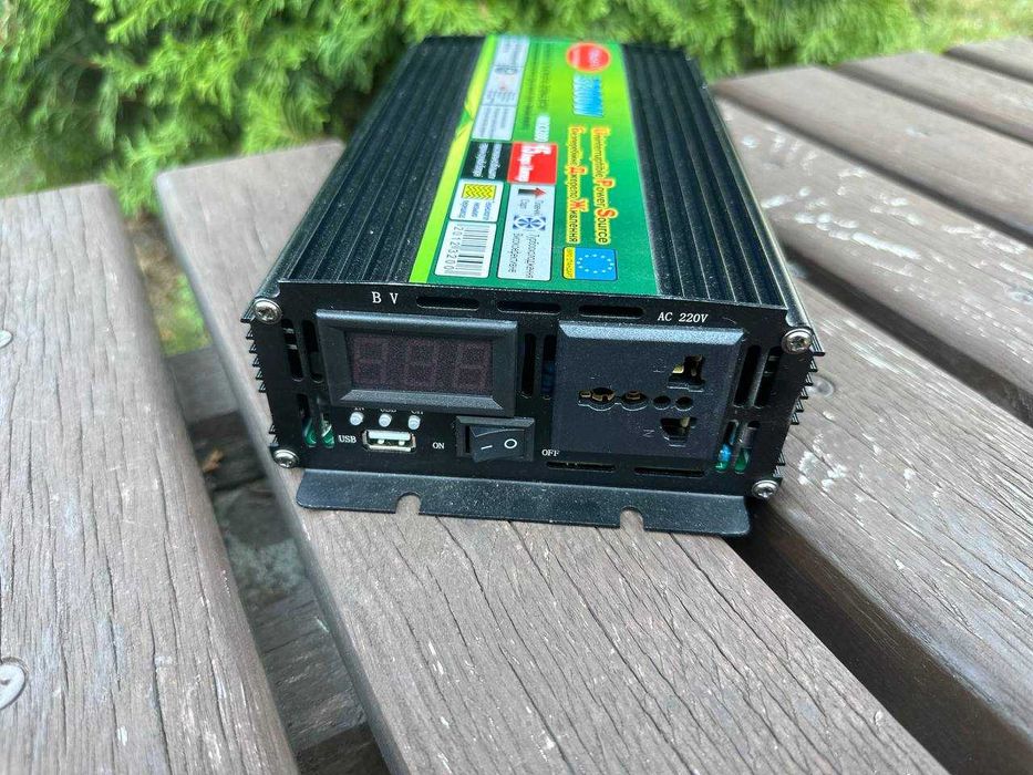 Преобразователь 12 220 чистая синусоида 3200w.‼️Преобразователь 12 220 с зарядкой 3200ватт.‼️ Преобразователь напряжения. ИБП. Инвертор генератор 3200