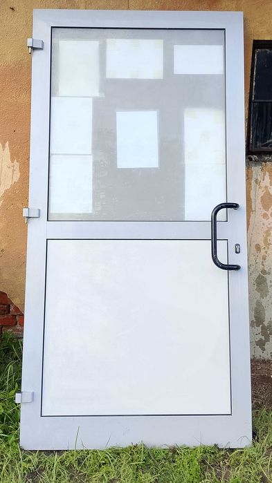 Drzwi zewnętrzne sklepowe gabinetowe 163/218 wejściowe aluminiowe witryna