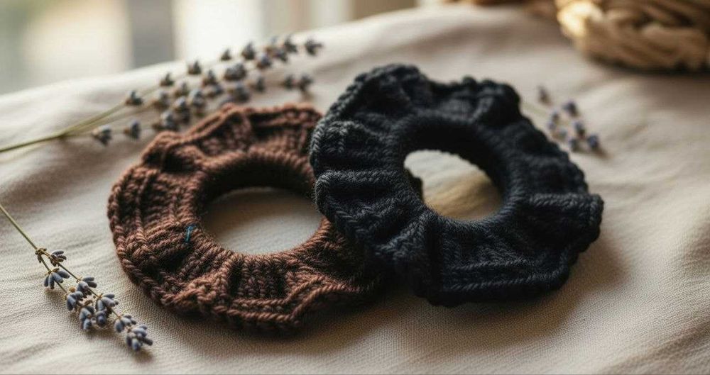 В'язані резинки для волосся ручної роботи (набір 3 шт.)
