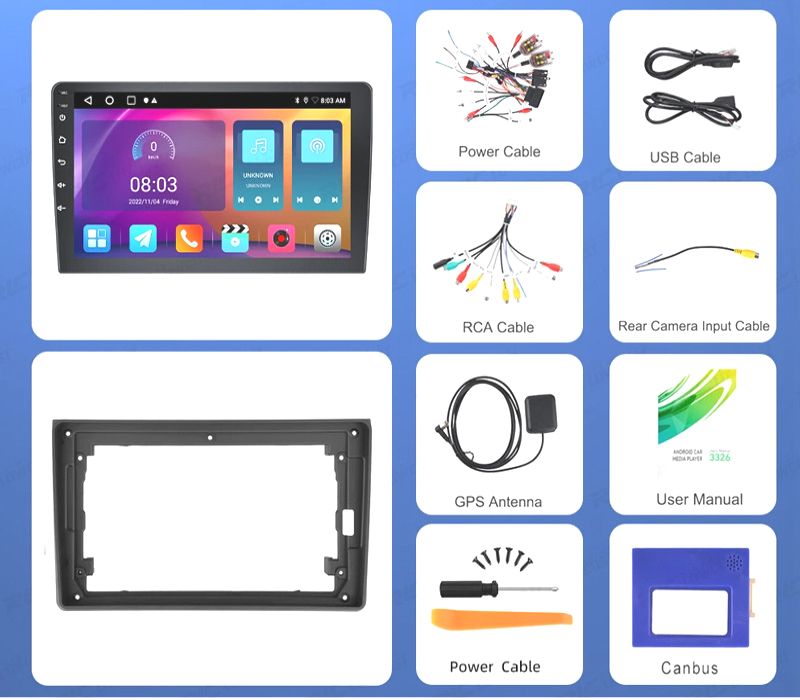 RÁDIO GPS ANDROID 13 AUDI A4 01-08