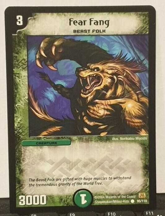 2004 Duel Masters Fear Fang Beast Folk Creature card #ed 95/110