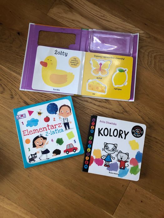 Zestaw 3 książeczek dla dzieci kolory kicia kocia
