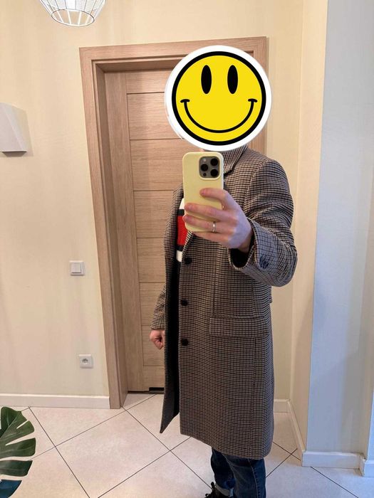 Klasyczny zimowy płaszcz River Island – rozmiar M