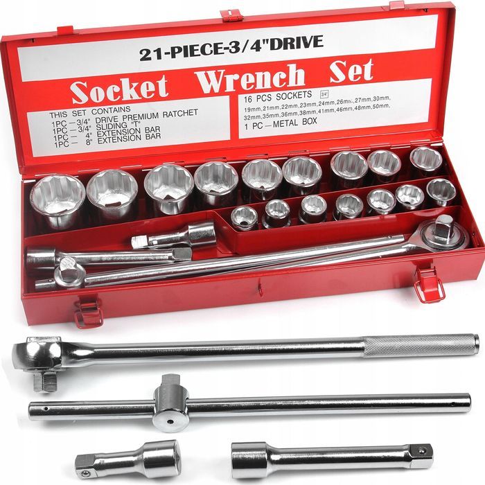 Klucze Nasadowe Duże 3/4 Do Tira Busa Traktora 21E