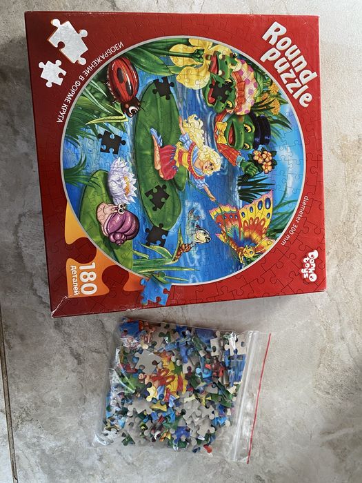 Круглый пазл дюймовочка на 180 деталей