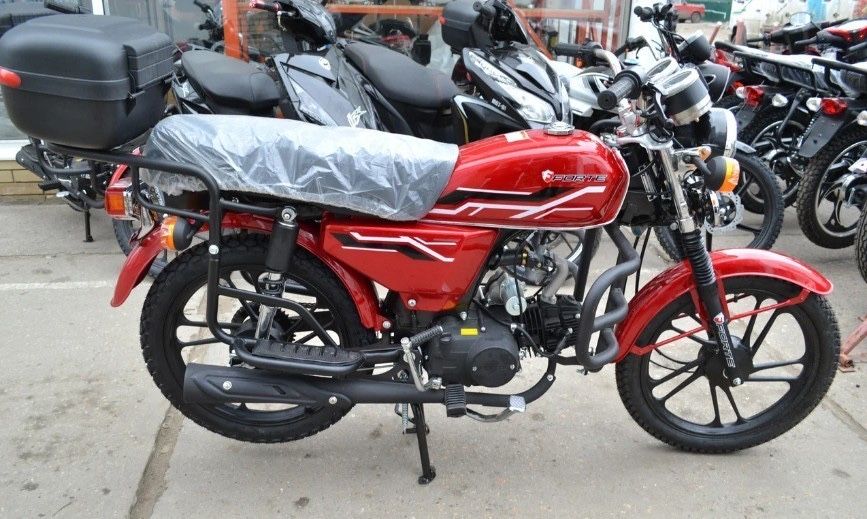 Мопед FORTE ALFA FT110-2 Черный Красный